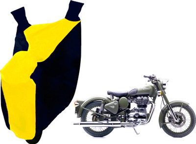 AUTO PEARL Two Wheeler Cover for Royal Enfield(Bullet 500, Yellow, Blue)