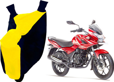 AUTO PEARL Two Wheeler Cover for Bajaj(Discover 150 f, Yellow, Blue)