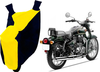 AUTO PEARL Two Wheeler Cover for Royal Enfield(Electra Delux, Yellow, Blue)