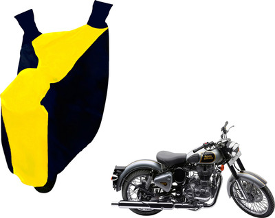 AUTO PEARL Two Wheeler Cover for Royal Enfield(Thunderbird 500, Yellow, Blue)