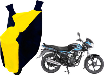 AUTO PEARL Two Wheeler Cover for Bajaj(Discover 100 DTS-i, Yellow, Blue)