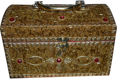 

Cameleon Golden Hard Sided Bangle and Cosmetic Case Bangle and Jewellery Vanity Box(Golden)