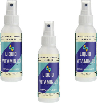 

SHARRETS NUTRITIONS Liquid Vitamin D3 Oral Spray (Cholecalciferol) 10,000 IU/SERVING (90ml X 3)(270 ml)