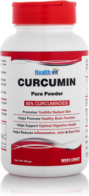 

HealthVit Curcumin 500mg (95% Curcuminoids) Pure Powder 100g(100 g)