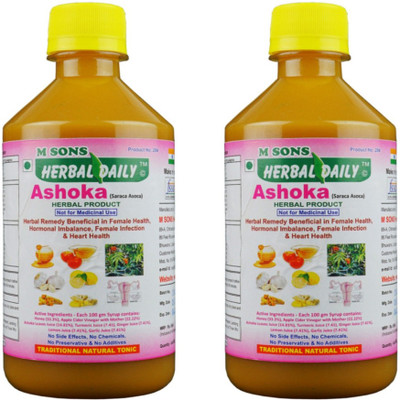 

M SONS Herbal daily Ashoka pack 1 for for Female Health, Hormonal Imbalance, PMS, Irregular Menses(400 ml)