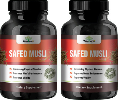 

VEDA MAXX 100% Natural & Organic Safed Musli Capsules Supplement (500mg Pack of 2)(500 mg)