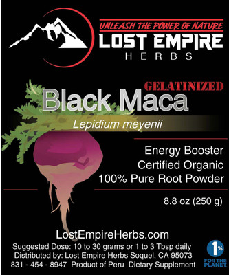 

Lost Empire 100% Organic Gelatinized Black Maca Root Powder (250G)(250 g)