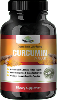 

VEDA MAXX 100% Natural Organic Curcumin With Piperine Capsules Supplement (500mg Pack of 1)(500 mg)