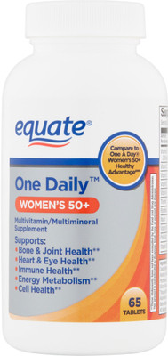 

Equate One Daily Women's 50+ Multivitamin/Multimineral Supplement 65ct Compa(65 No)