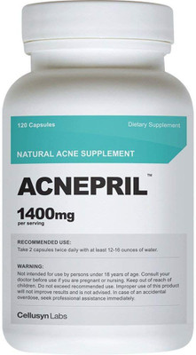 

Acnepril Cellusyn Natural Acne Supplement, 1400 mg, 120 Capsules(120 No)