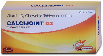 

Leeford Calcijoint D3 Cholecalciferol(Vitamin D3) Chewable 60,000 IU Tablets(40 No)