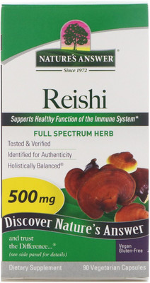 

Nature Answer Reishi - 500 mg - 90 Vegetarian Capsules(90 No)