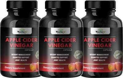 

VEDA MAXX Apple Cider Vinegar Capsule for weight loss, Diabetes Support (Pack of 03)(500 mg)