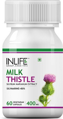 

Inlife Milk Thistle (80% Silymarin) 400mg 60 Veg. Capsules(400 mg)