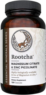 

Rootcha High Potency Magnesium Citrate 873mg & Zinc Picolinate 27mg, 120 capsules(120 No)