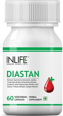 

Inlife Diastan, Diabetes Care Ayurvedic Herbal Medicine Supplements with Gymnema Sylvestre, Neem, Guduchi and other Powerful Herbs - 60 Vegetarian Capsules(60 No)