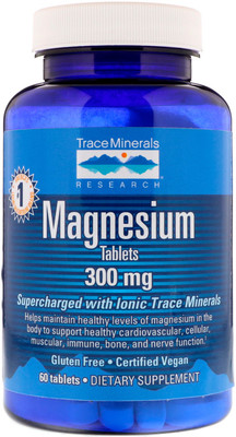 

Trace Minerals Research Magnesium Tablets - 300 mg - 60 Tablets(60 No)