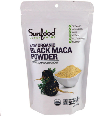 

Sunfood Raw Organic Black Maca Powder, 4 oz (113 g) SFD-10118 (113 g)