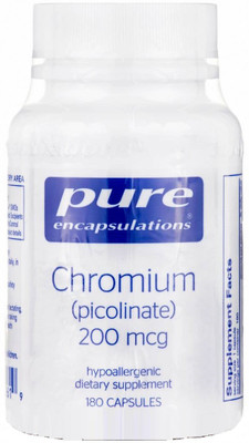 

Pure Encapsulations Chromium Picolinate (200 mcg) - Hypoallergenic Glucose Metabolism - 180 Capsules(180 No)