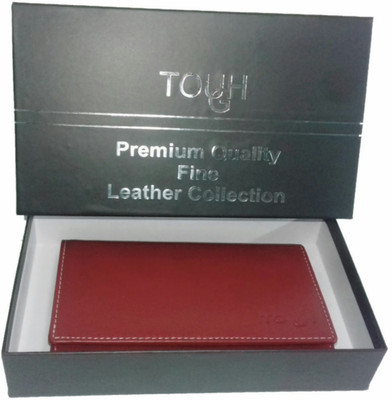 

TOUGH Women Red Genuine Leather Wallet(6 Card Slots)