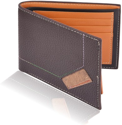 

Adam Zac Men Brown Artificial Leather Wallet(9 Card Slots), Brown-tan