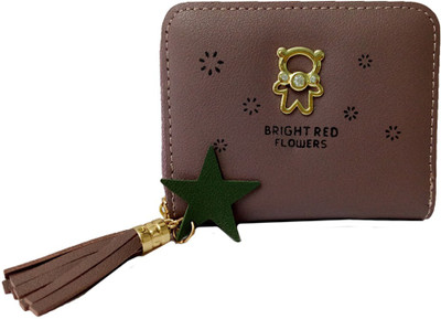 

landloper Girls Pink Artificial Leather Wallet(4 Card Slots), Peach / falsha