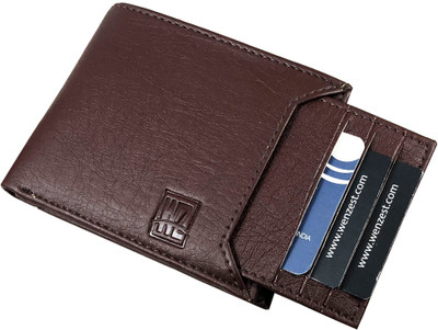 WENZEST Men Formal Brown Artificial Leather Wallet(7 Card Slots)