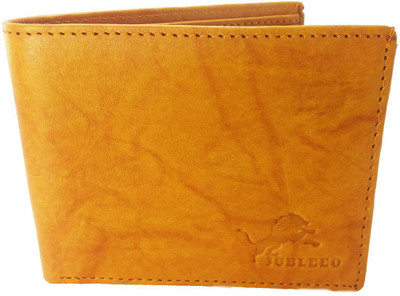 

jubleeo Men Brown Genuine Leather Wallet(4 Card Slots), Tan