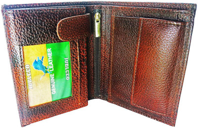 

jubleeo Men Casual Tan Genuine Leather Wallet(6 Card Slots), Brown