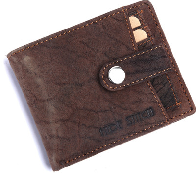 Hidestitch Men Brown Genuine Leather Wallet(5 Card Slots), Brown-06