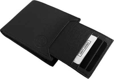 

knW Men Black Artificial Leather Wallet(3 Card Slots)