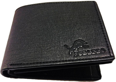 

jubleeo Men Brown Genuine Leather Wallet(3 Card Slots), Black