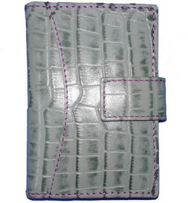 

TOUGH Men Green Genuine Leather Card Holder(14 Card Slots)