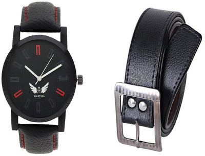 

Martell Belt, Analog Watch Combo(Black)