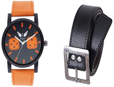 

Martell Belt, Analog Watch Combo(Black)