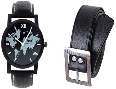 

Martell Belt, Analog Watch Combo(Black)