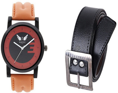 

Martell Belt, Analog Watch Combo(Black)