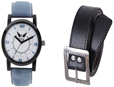

Martell Belt, Analog Watch Combo(Black)
