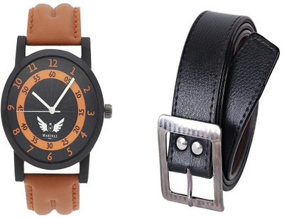 

Martell Belt, Analog Watch Combo(Black)