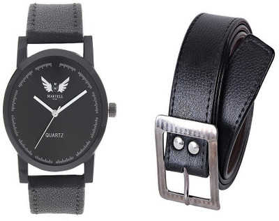 

Martell Belt, Analog Watch Combo(Black)