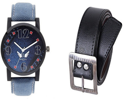 

Martell Belt, Analog Watch Combo(Black)