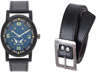 

Martell Belt, Analog Watch Combo(Black)