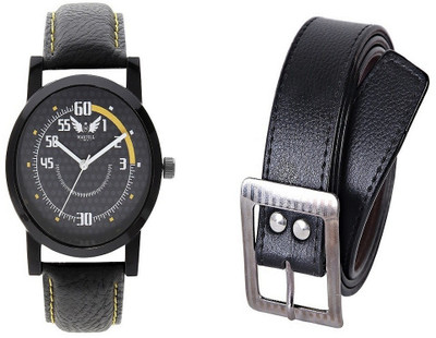 

Martell Belt, Analog Watch Combo(Black)