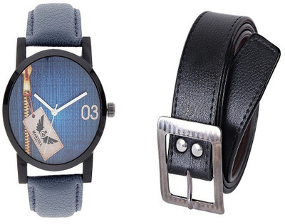 

Martell Belt, Analog Watch Combo(Black)
