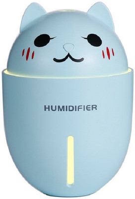 

Pithadai Adorable Cute Cat 3 in 1 Air Humidifier+Cooling Fan+ Night light, Mini Cool Portable Room Air Purifier(Blue)