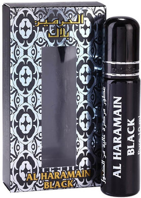 

Al Haramain Black Fragrance Roll On Attar with Cedar wood, Amber - 10 ml Floral Attar(Floral)