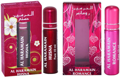 

Al Haramain Romance & Husna Fragrance Roll On Attar Combo Pack of 2 x 10 ml Floral Attar(Floral)