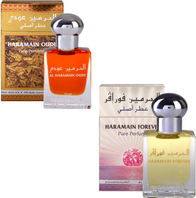 Al Haramain Oudi & Forever Fragrance Roll on Attar Combo Pack of 2 - 2 x 15 ml Floral Attar(Floral)