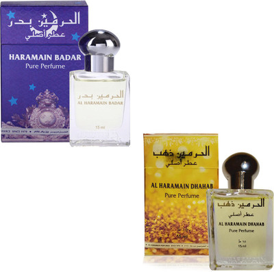 Al Haramain Badar & Dahab Fragrance Roll on Attar Combo Pack of 2 - 2 x 15 ml Floral Attar(Floral)
