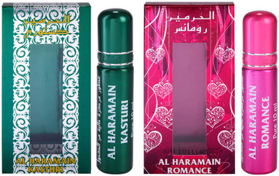 

Al Haramain Kasturi & Romance Fragrance Roll On Attar Combo Pack of 2 x 10 ml Floral Attar(Floral)